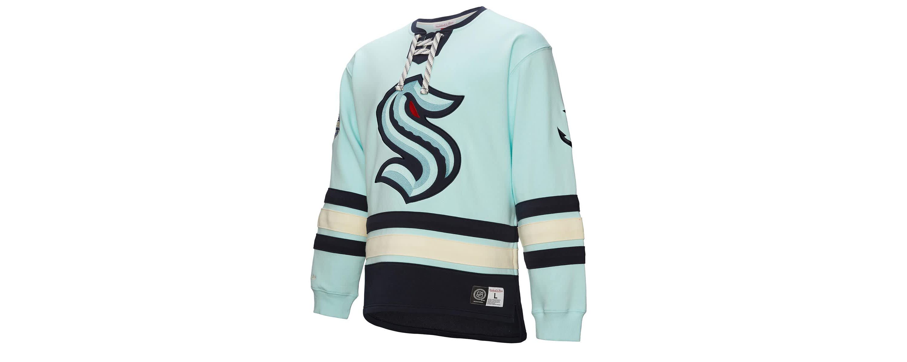 NHL Light Seattle Kraken Lace-Up Pullover Sweatshirt