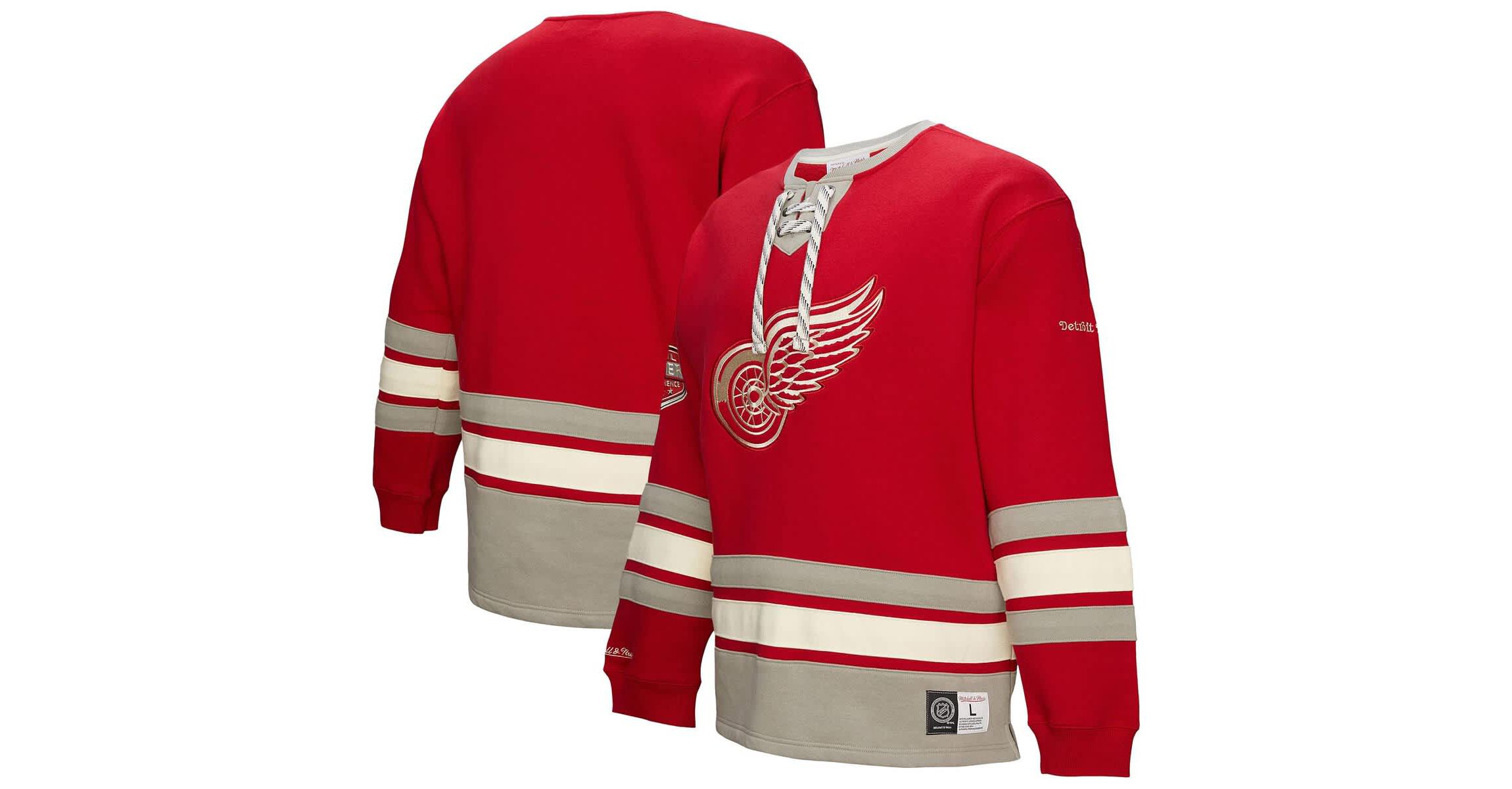 NHL Detroit Wings Lace-Up Pullover Sweatshirt