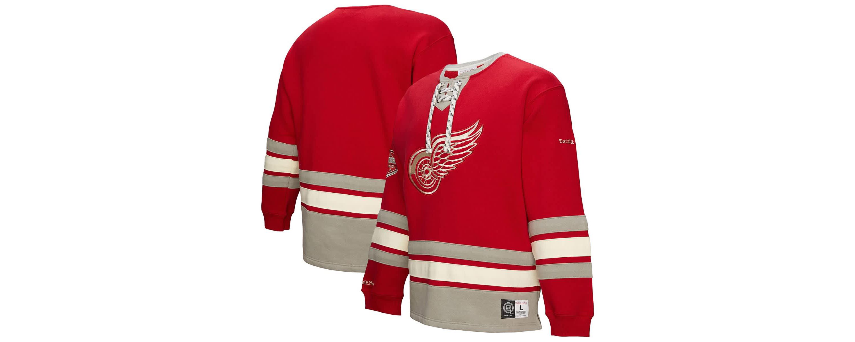 NHL Detroit Wings Lace-Up Pullover Sweatshirt