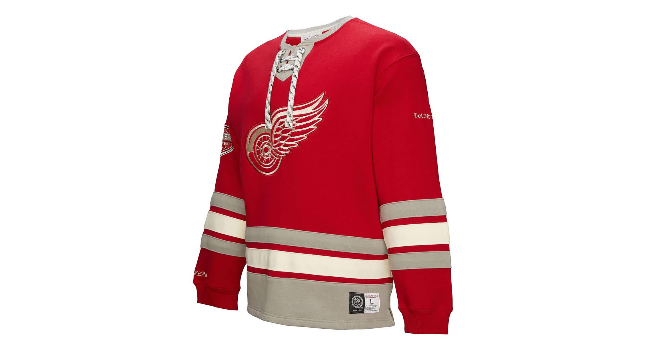 NHL Detroit Wings Lace-Up Pullover Sweatshirt
