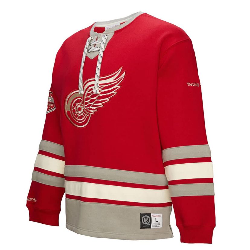 NHL Detroit Wings Lace-Up Pullover Sweatshirt