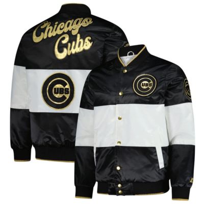 Starter Men's MLB Chicago Cubs Full-Snap Jacket, White, Medium