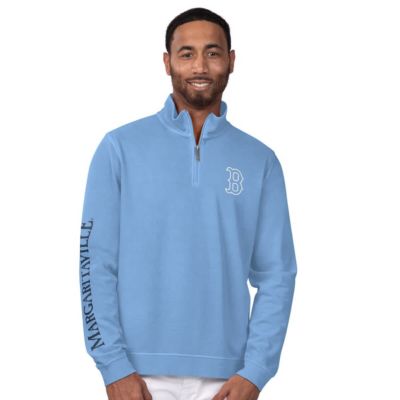Margaritaville Men's Boston Red Sox MLB Light Boston Sox First Pitch Quarter-Zip Pullover Top