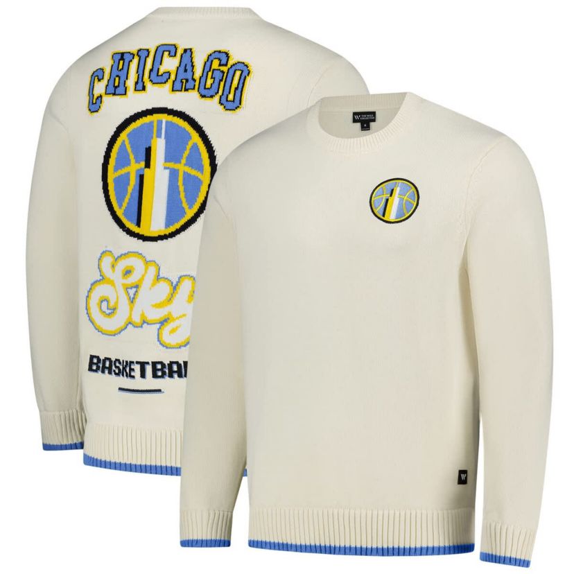 WNBA Unisex Chicago Sky Jacquard Pullover Sweater