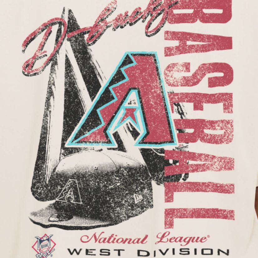 MLB Arizona Diamondbacks Cooperstown Collection Oversized Throwback Distressed T-Shirt
