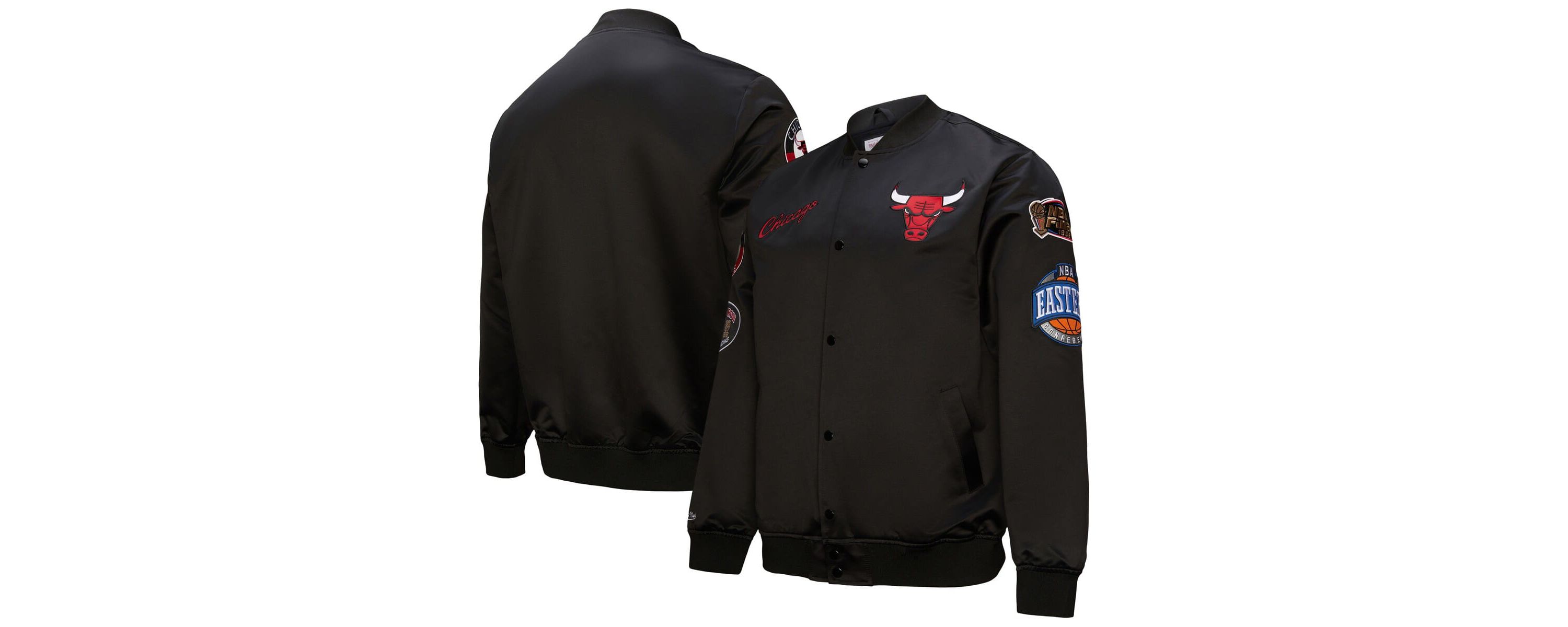 NBA Chicago Bulls Hardwood Classics Blackout Collection Satin Full-Zip Jacket