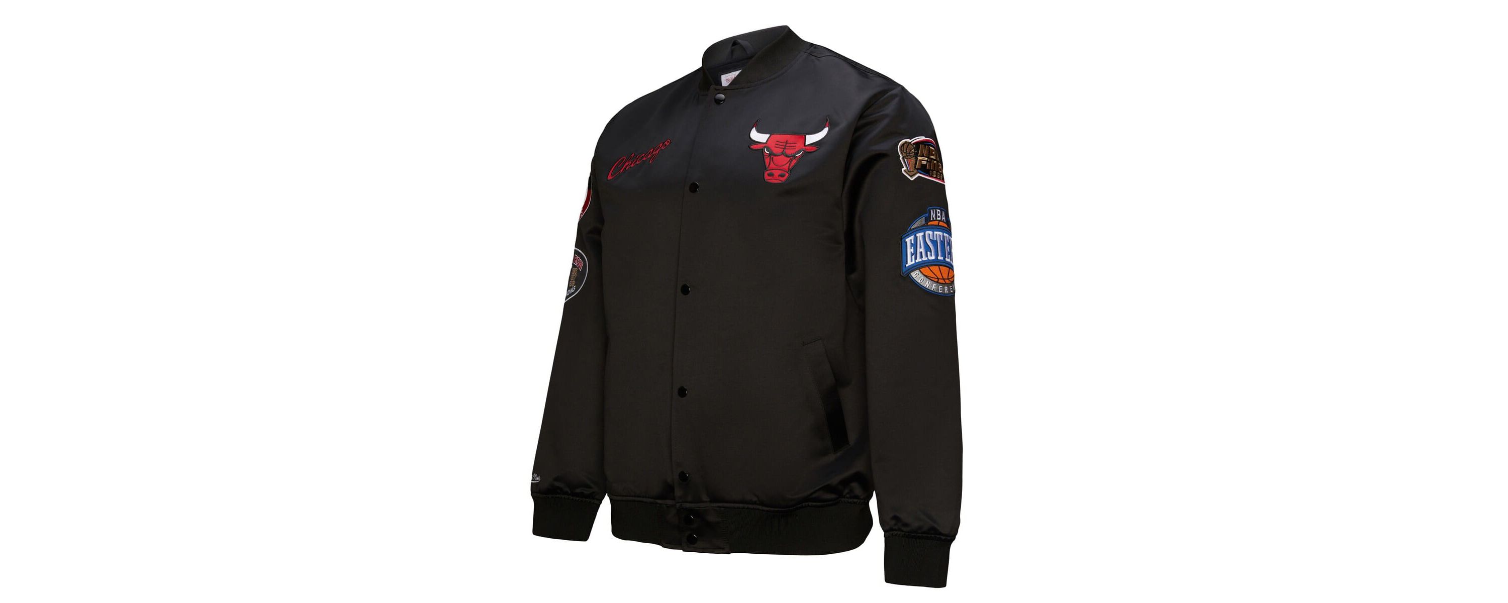 NBA Chicago Bulls Hardwood Classics Blackout Collection Satin Full-Zip Jacket