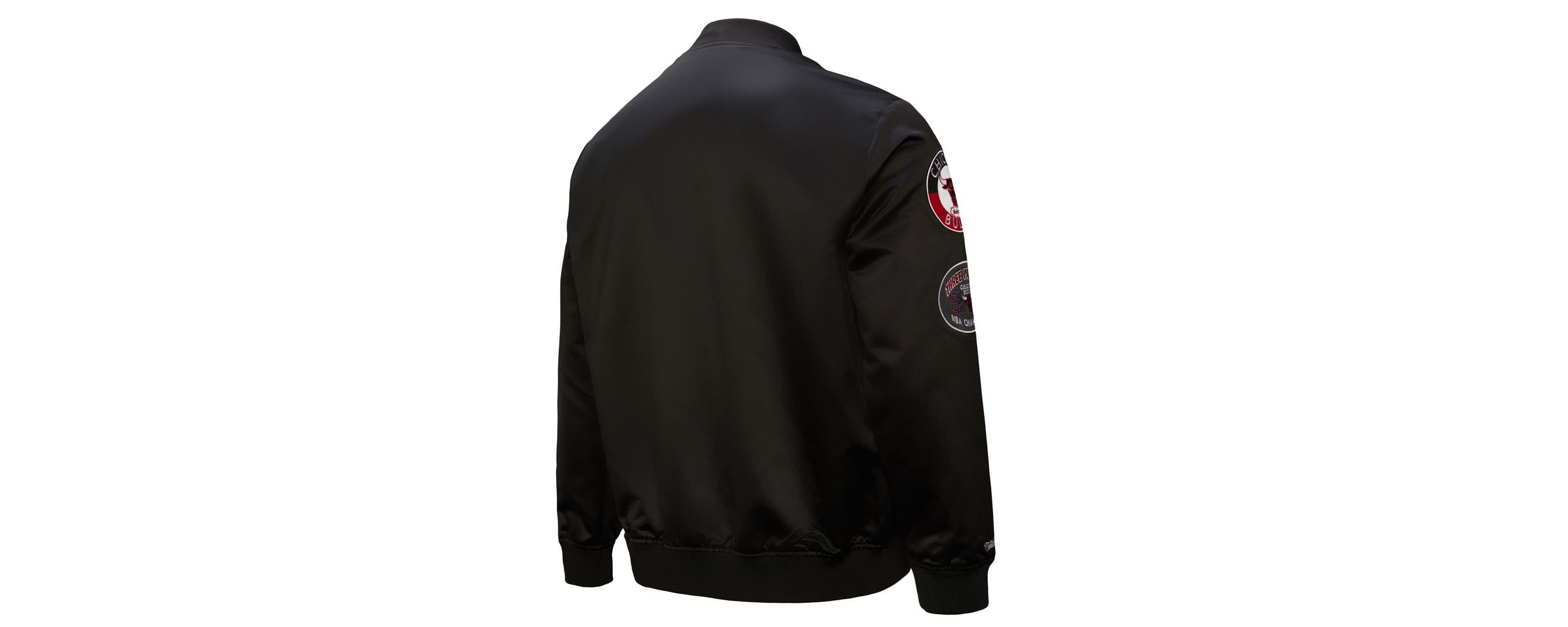 NBA Chicago Bulls Hardwood Classics Blackout Collection Satin Full-Zip Jacket