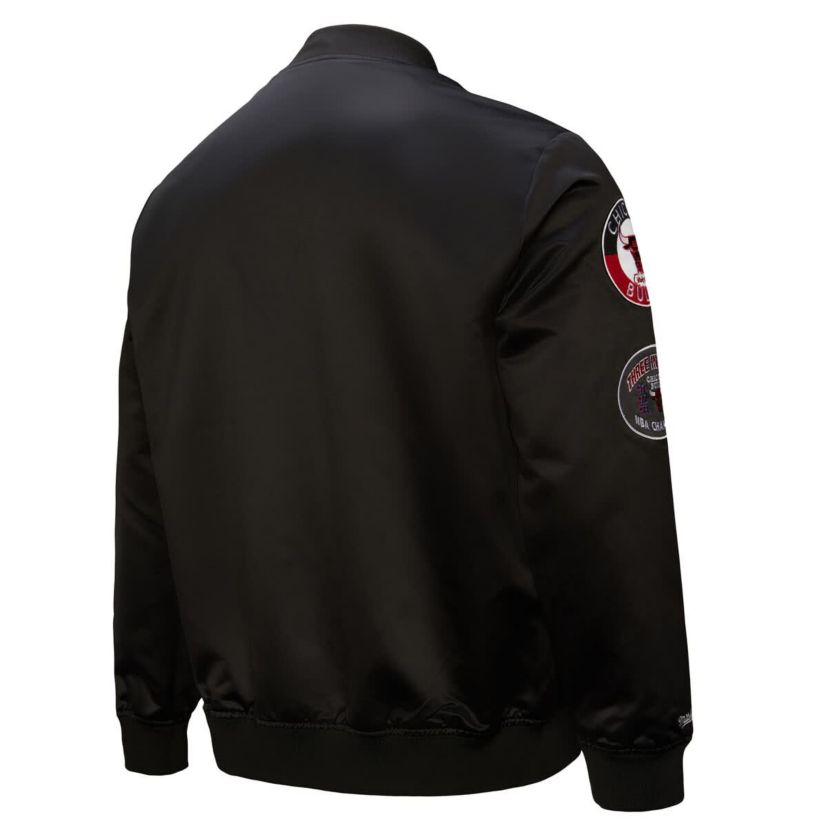 NBA Chicago Bulls Hardwood Classics Blackout Collection Satin Full-Zip Jacket
