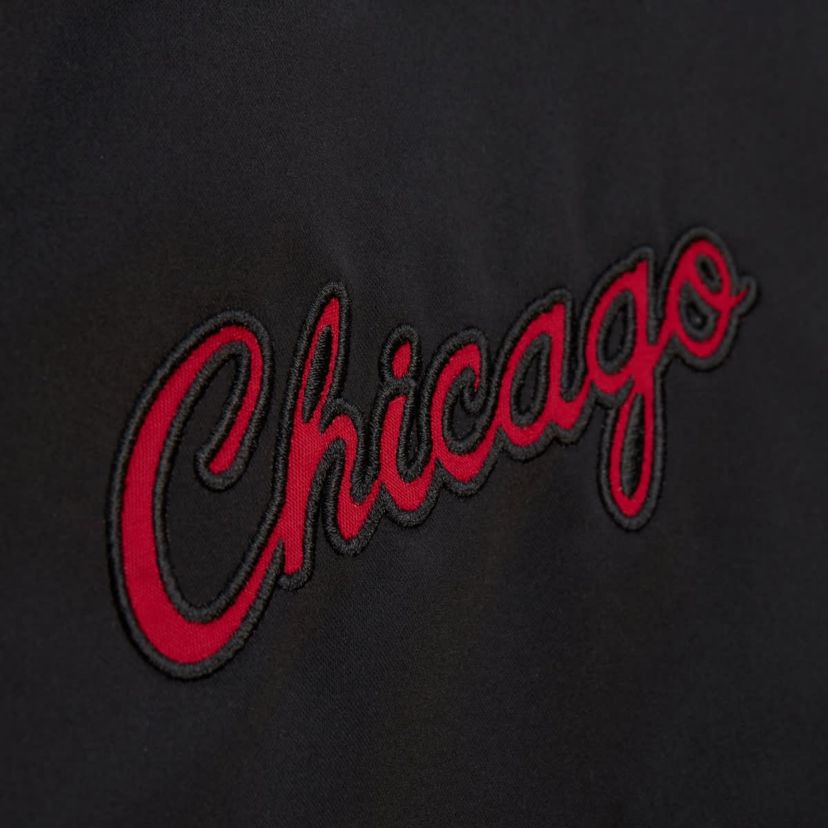 NBA Chicago Bulls Hardwood Classics Blackout Collection Satin Full-Zip Jacket