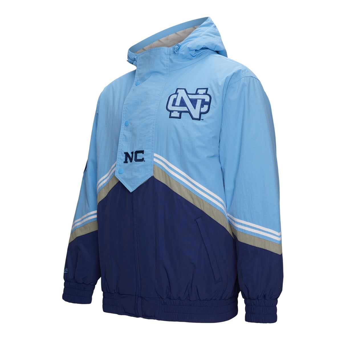 NCAA Navy/Carolina North Carolina Tar Heels Throw It Back Vintage Logo Full-Zip Jacket