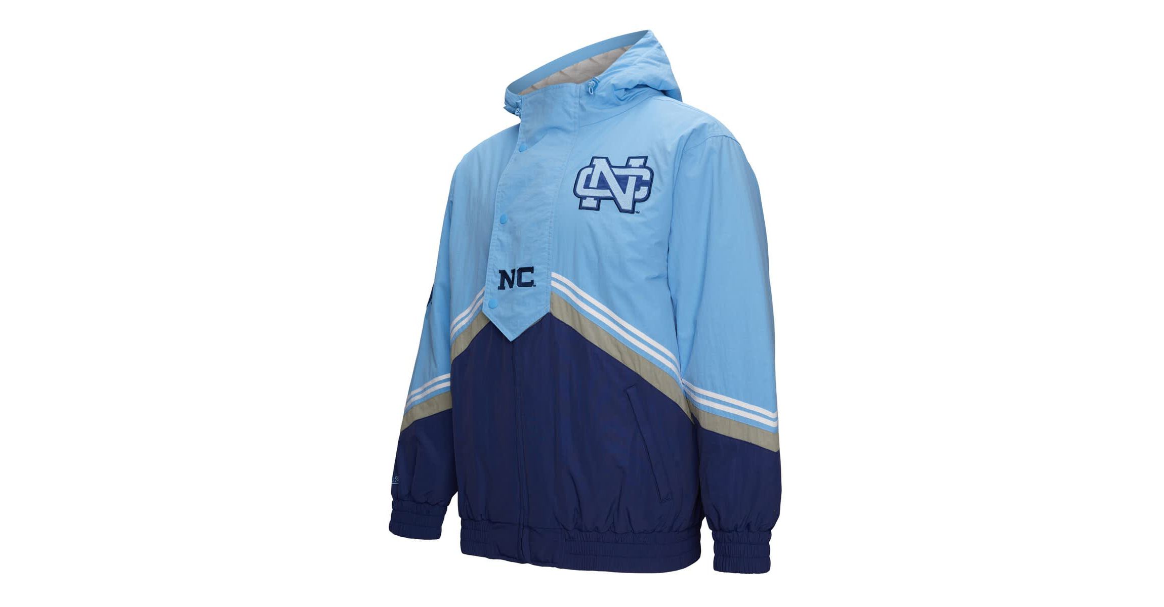 NCAA Navy/Carolina North Carolina Tar Heels Throw It Back Vintage Logo Full-Zip Jacket