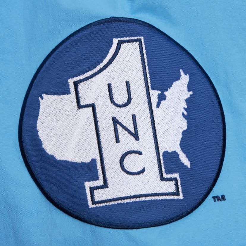 NCAA Navy/Carolina North Carolina Tar Heels Throw It Back Vintage Logo Full-Zip Jacket
