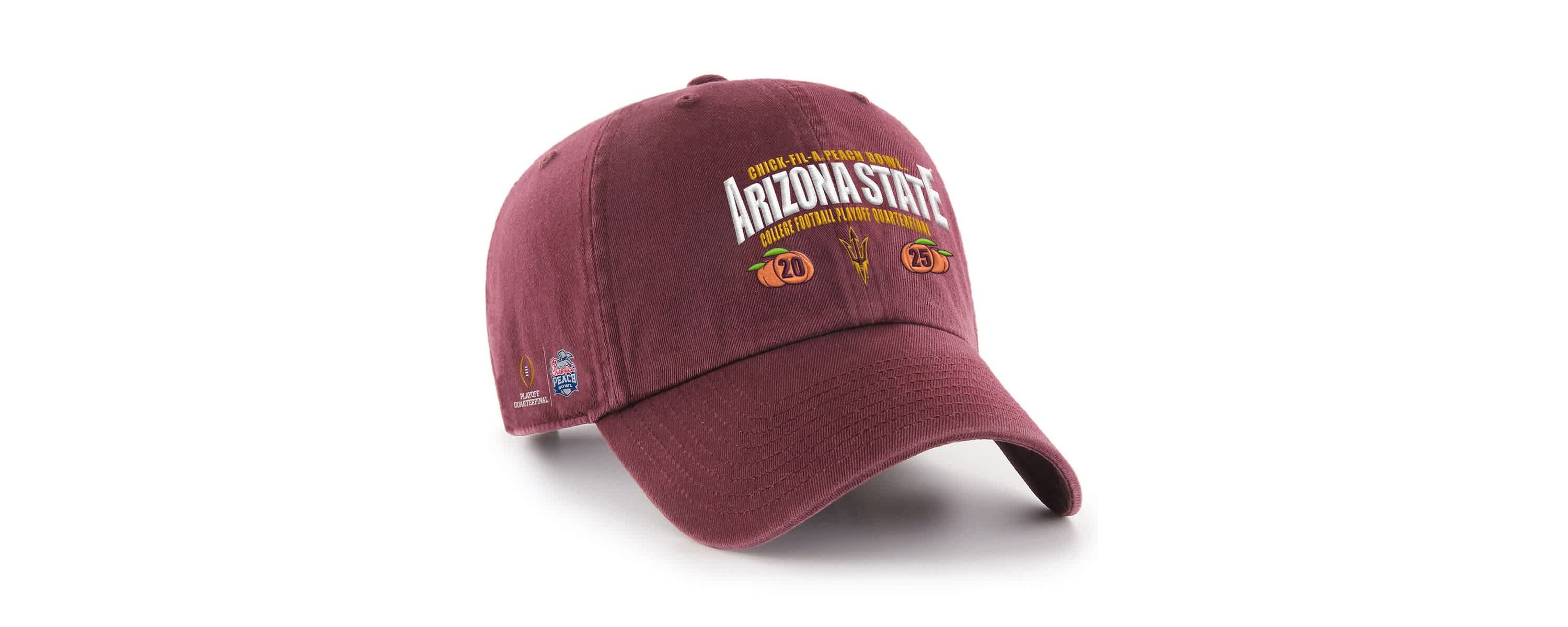 NCAA Arizona State Sun Devils NCAA Football Playoff 2025 Peach Bowl Clean Up Adjustable Hat