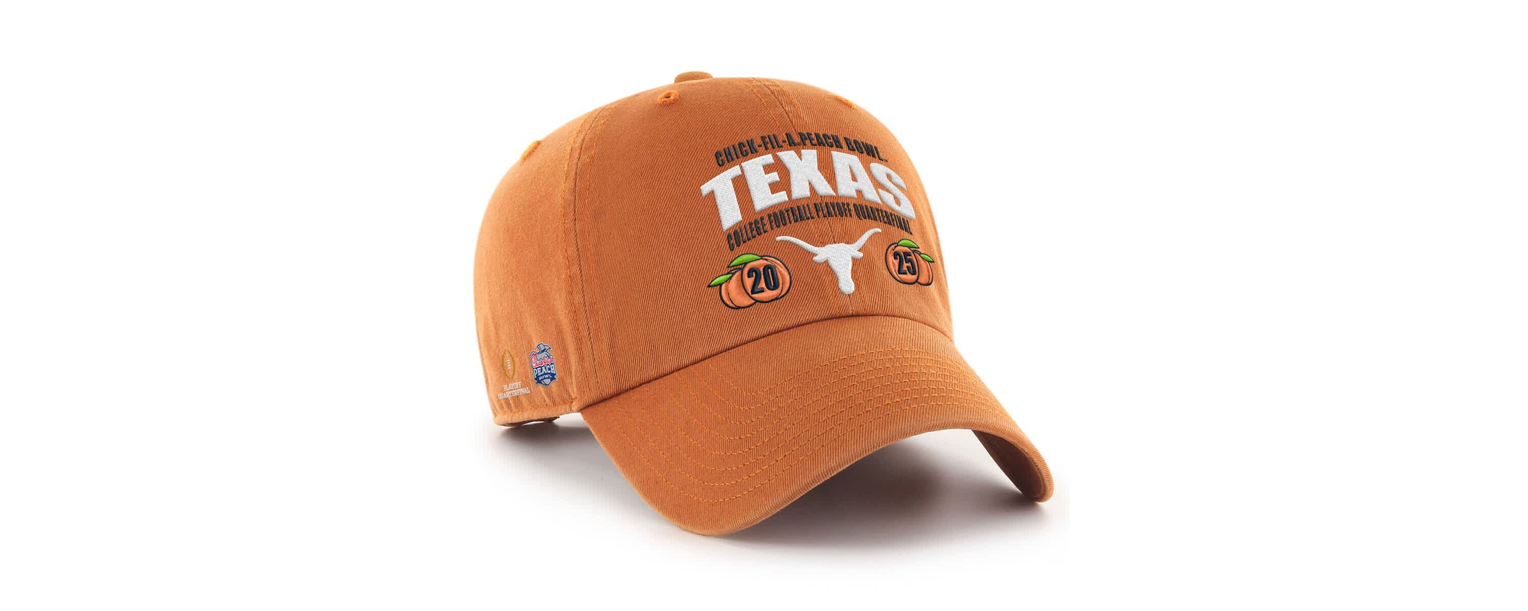 NCAA Texas Texas Longhorns NCAA Football Playoff 2025 Peach Bowl Clean Up Adjustable Hat