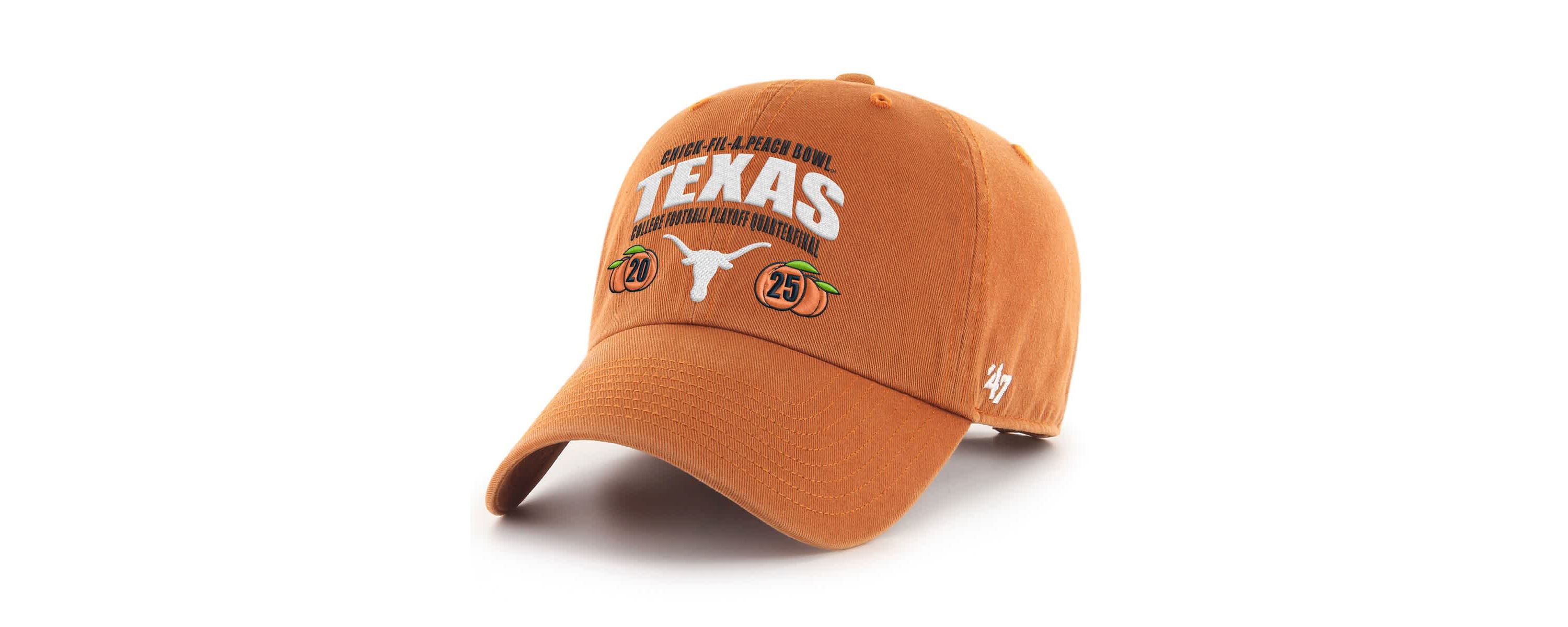 NCAA Texas Texas Longhorns NCAA Football Playoff 2025 Peach Bowl Clean Up Adjustable Hat