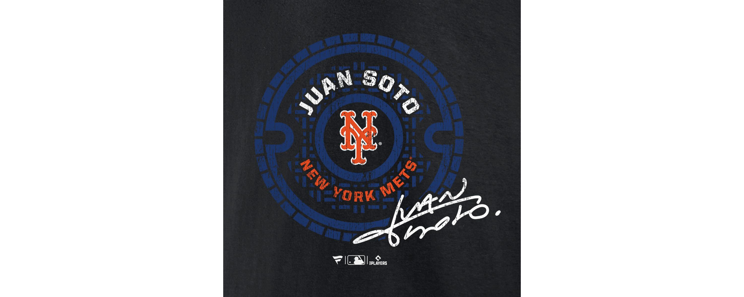 MLB Fanatics Juan Soto New York Mets Seal Logo T-Shirt