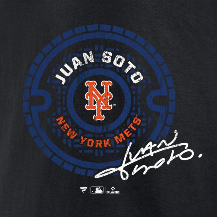 MLB Fanatics Juan Soto New York Mets Seal Logo T-Shirt