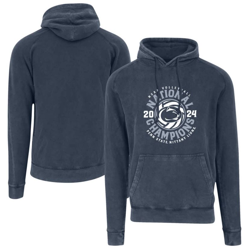 NCAA Penn State Nittany Lions 2024 NCAA Volleyball National s Vintage Raglan Pullover Hoodie