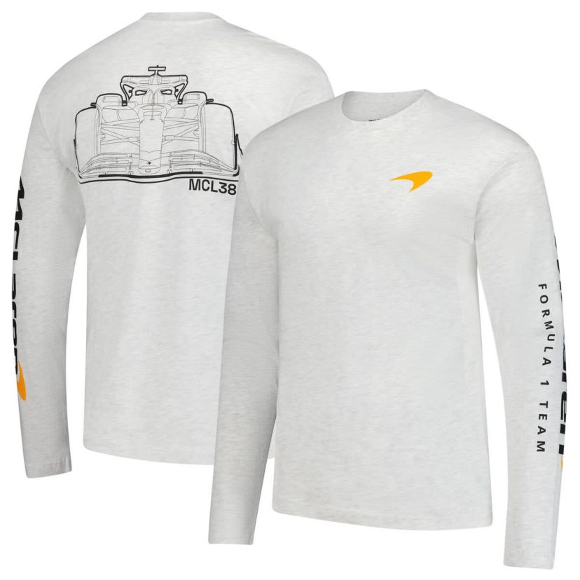Formula 1 McLaren F1 Team Outlined Car Long Sleeve T-Shirt