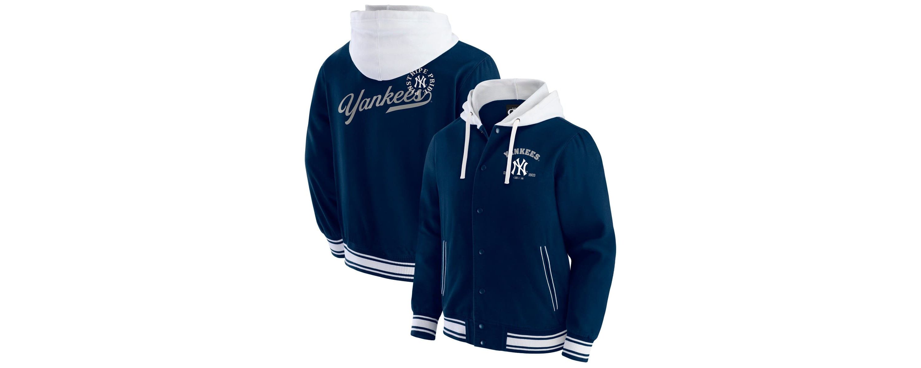 MLB New York Yankees Full-Snap Hooded Jacket
