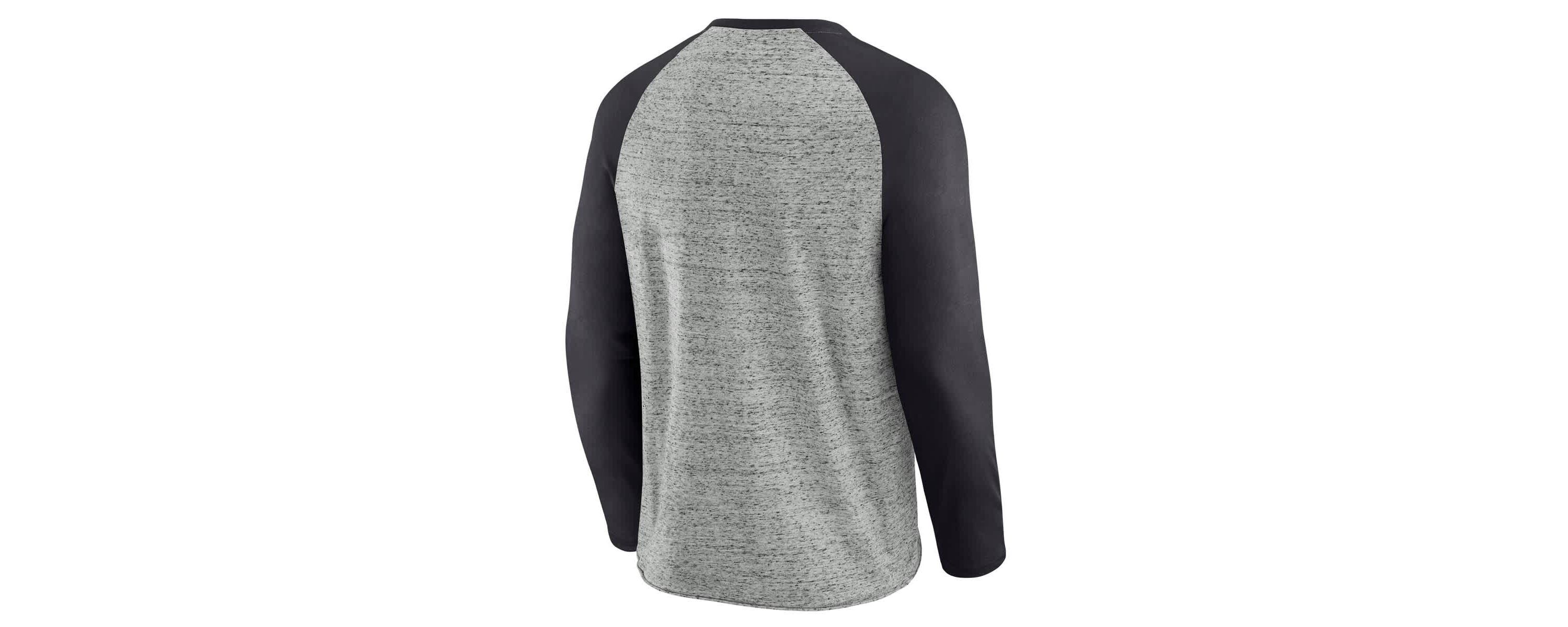 MLB Pittsburgh Pirates Raw Edge Raglan Long Sleeve Baseball T-Shirt
