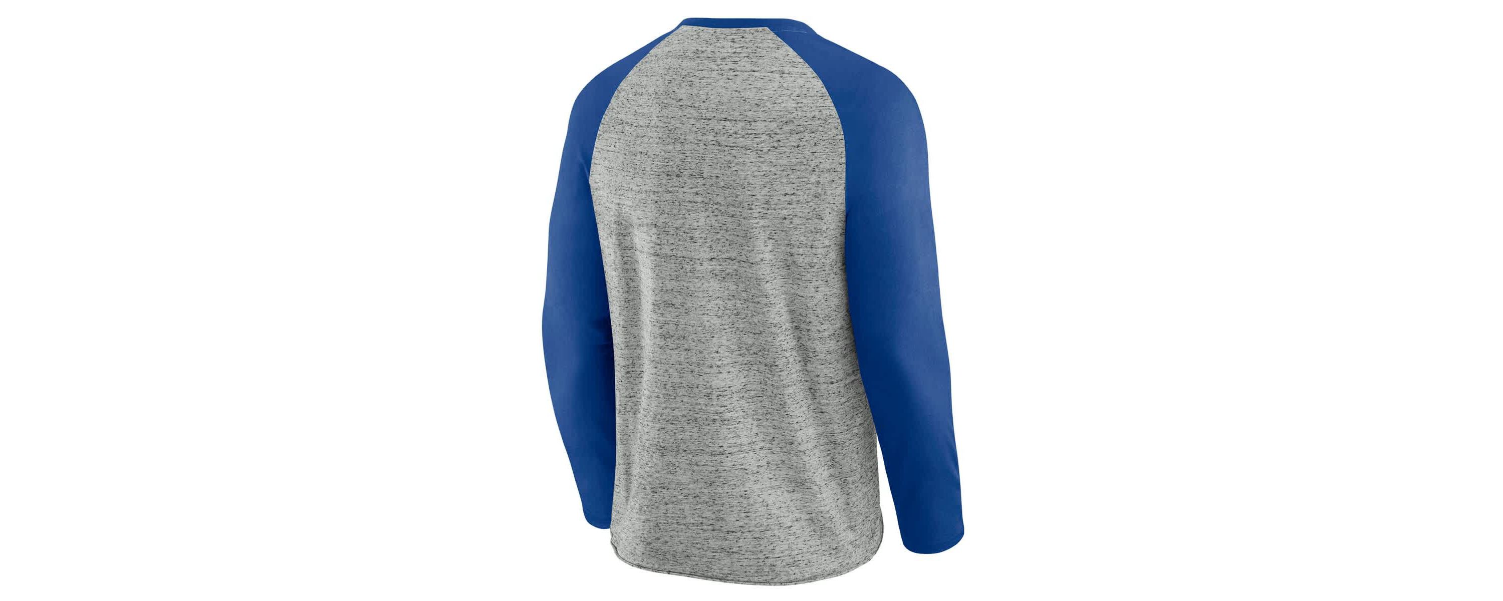 MLB Atlanta Braves Raw Edge Raglan Long Sleeve Baseball T-Shirt