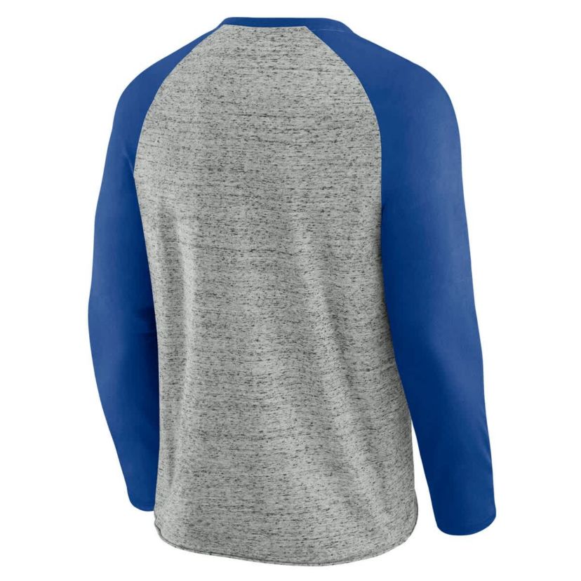 MLB Atlanta Braves Raw Edge Raglan Long Sleeve Baseball T-Shirt