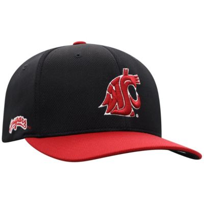 Top of the World Men's NCAA Washington State Cougars Reflex Fitted Hat, Black, Medium