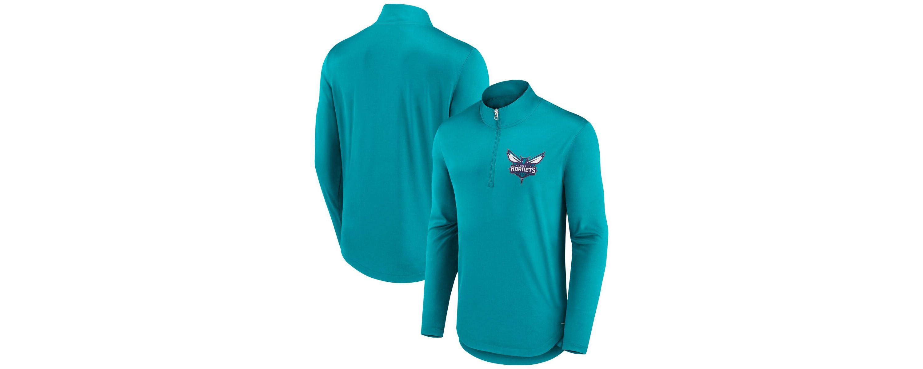 NBA Fanatics Charlotte Hornets Lightweight Quarter-Zip Pullover