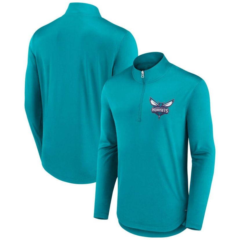 NBA Fanatics Charlotte Hornets Lightweight Quarter-Zip Pullover