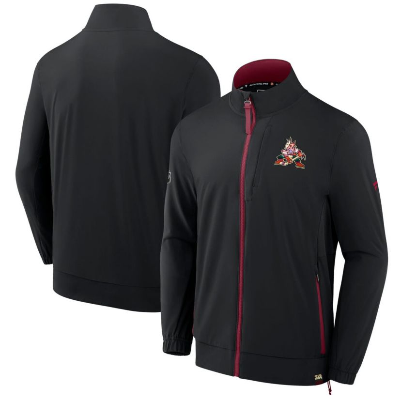 Vintage Hockey Fanatics Arizona Coyotes Authentic Pro Rink Coaches Full-Zip Jacket