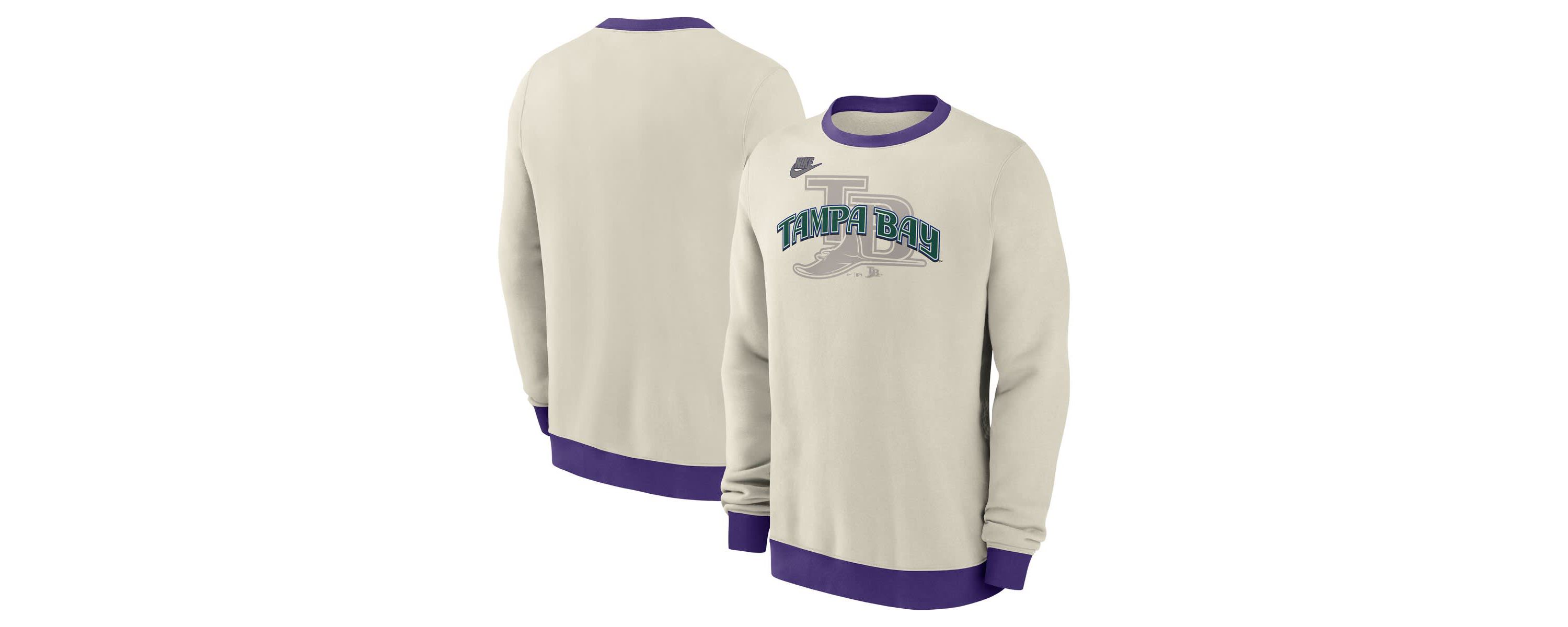 MLB Nike Tampa Bay Rays Cooperstown Collection Fleece Pullover Sweatshirt