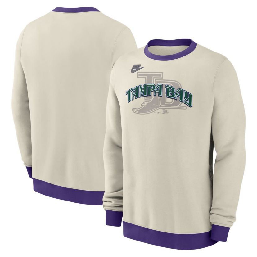 MLB Nike Tampa Bay Rays Cooperstown Collection Fleece Pullover Sweatshirt