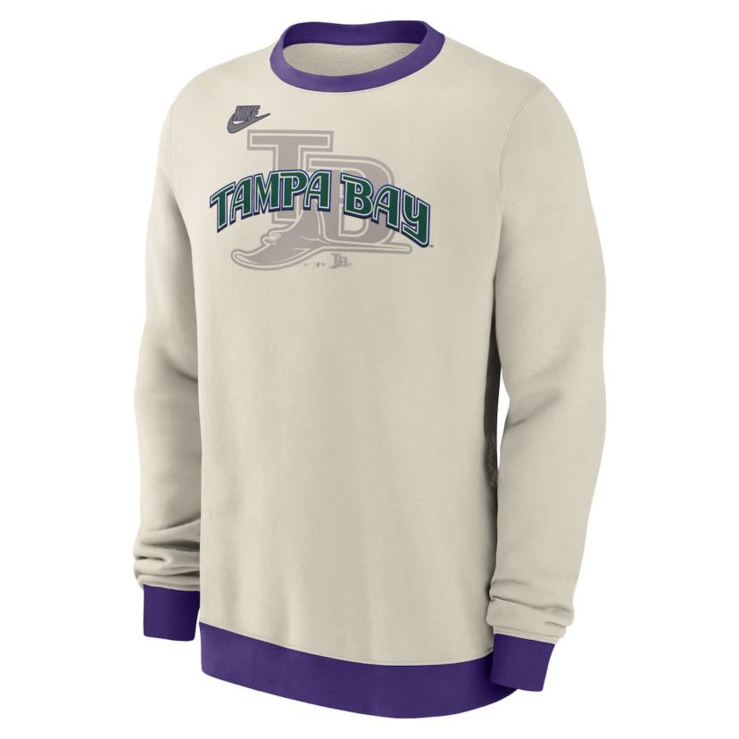 MLB Nike Tampa Bay Rays Cooperstown Collection Fleece Pullover Sweatshirt