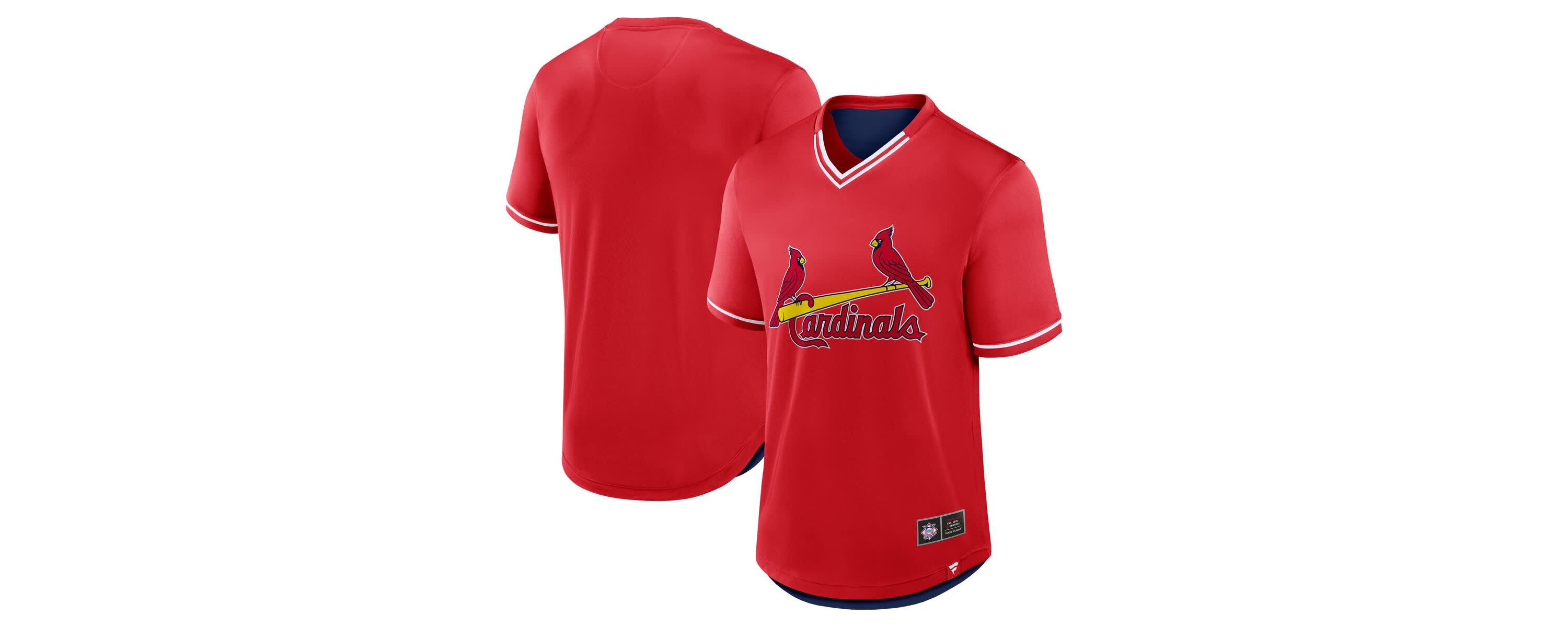 MLB Fanatics St. Louis Cardinals Fantastic Finish V-Neck Fashion T-Shirt