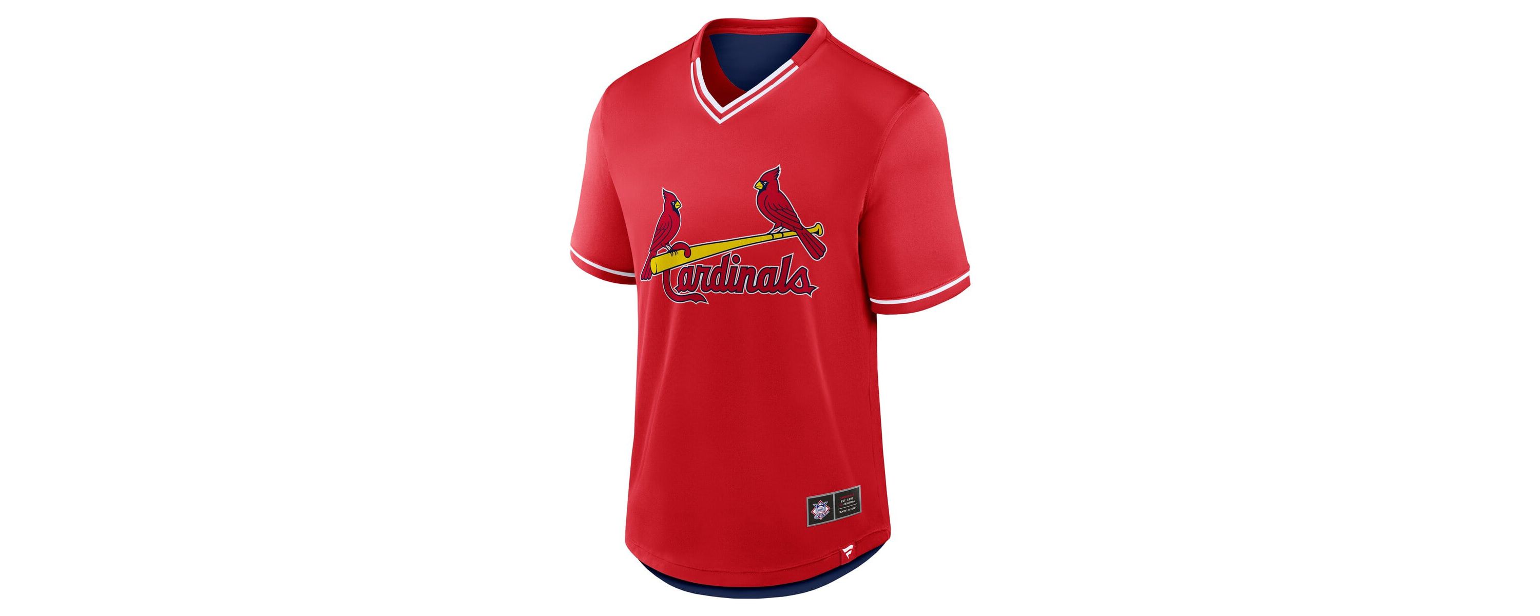 MLB Fanatics St. Louis Cardinals Fantastic Finish V-Neck Fashion T-Shirt