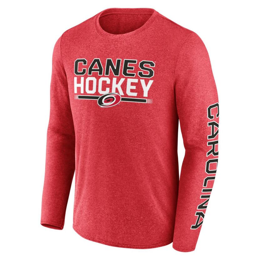 NHL Fanatics Carolina Hurricanes Sweep Iconic Synthetic Long Sleeve T-Shirt