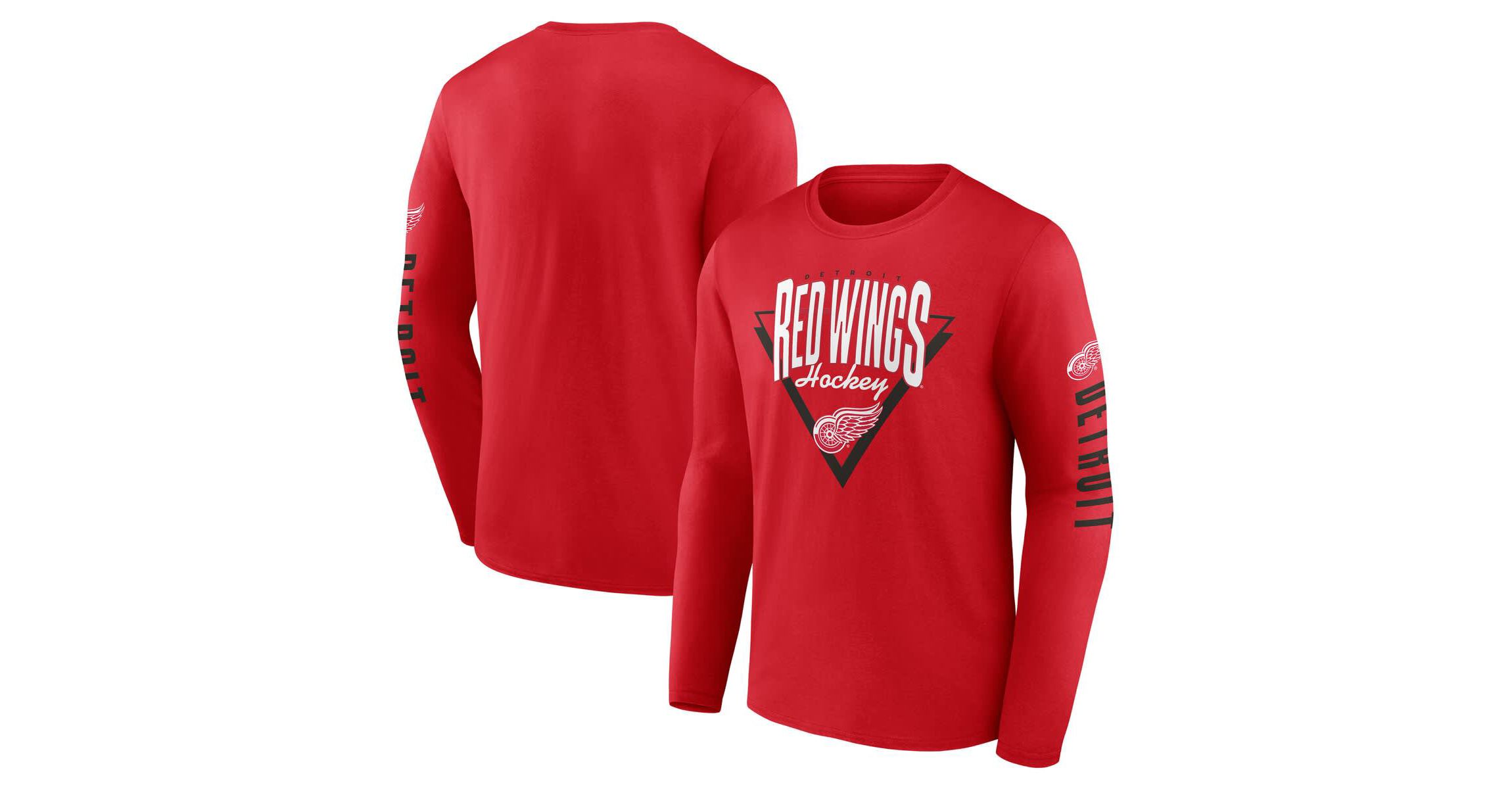 NHL Fanatics Detroit Wings Headline Long Sleeve T-Shirt