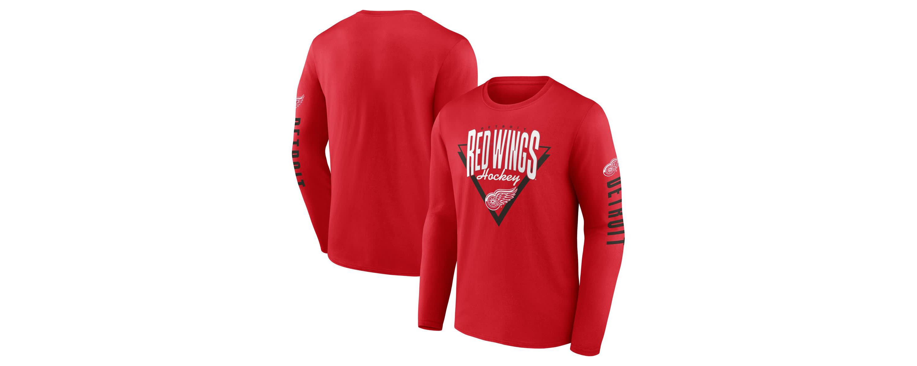 NHL Fanatics Detroit Wings Headline Long Sleeve T-Shirt