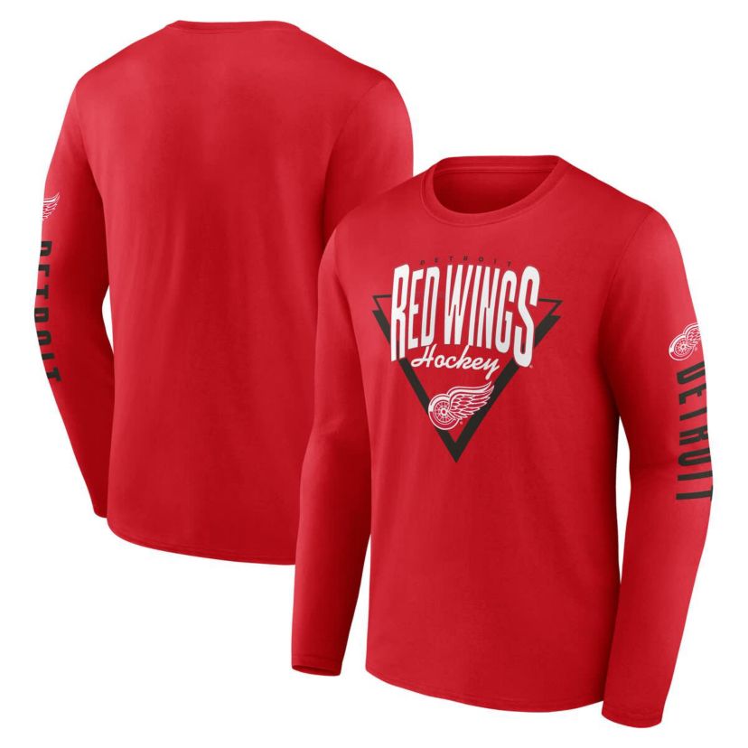 NHL Fanatics Detroit Wings Headline Long Sleeve T-Shirt