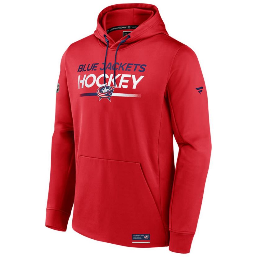 NHL Fanatics Columbus Jackets Authentic Pro Fleece Pullover Hoodie