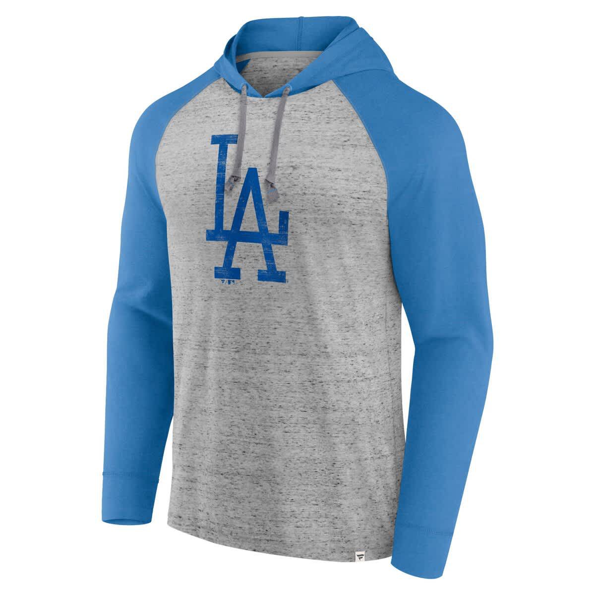 MLB Fanatics Los Angeles Dodgers Single Play Speckled Lightweight Pullover Hoodie