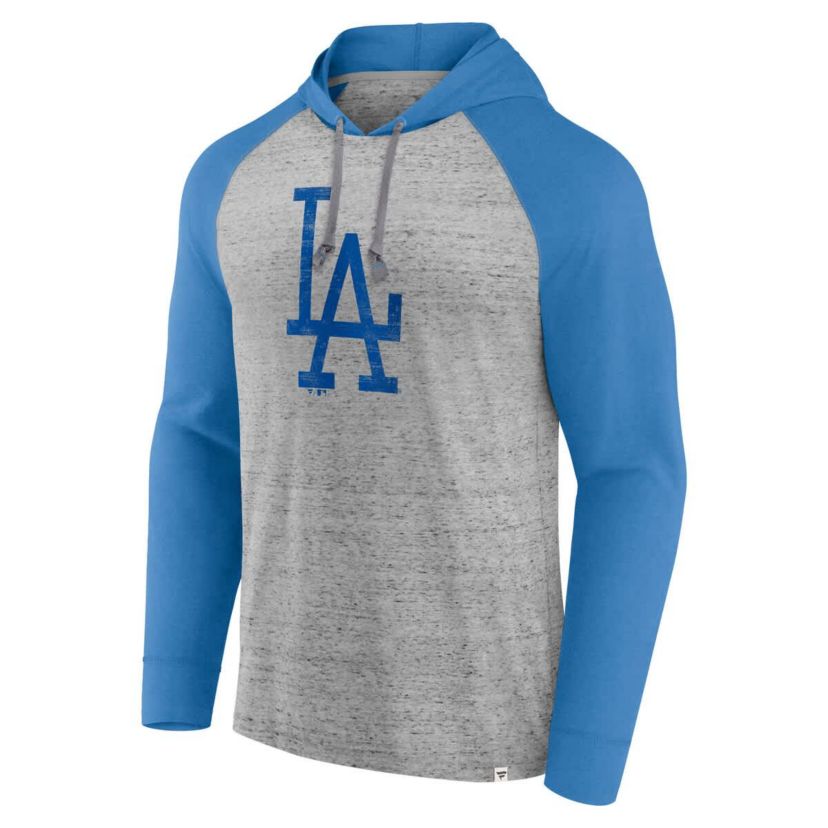 MLB Fanatics Los Angeles Dodgers Single Play Speckled Lightweight Pullover Hoodie