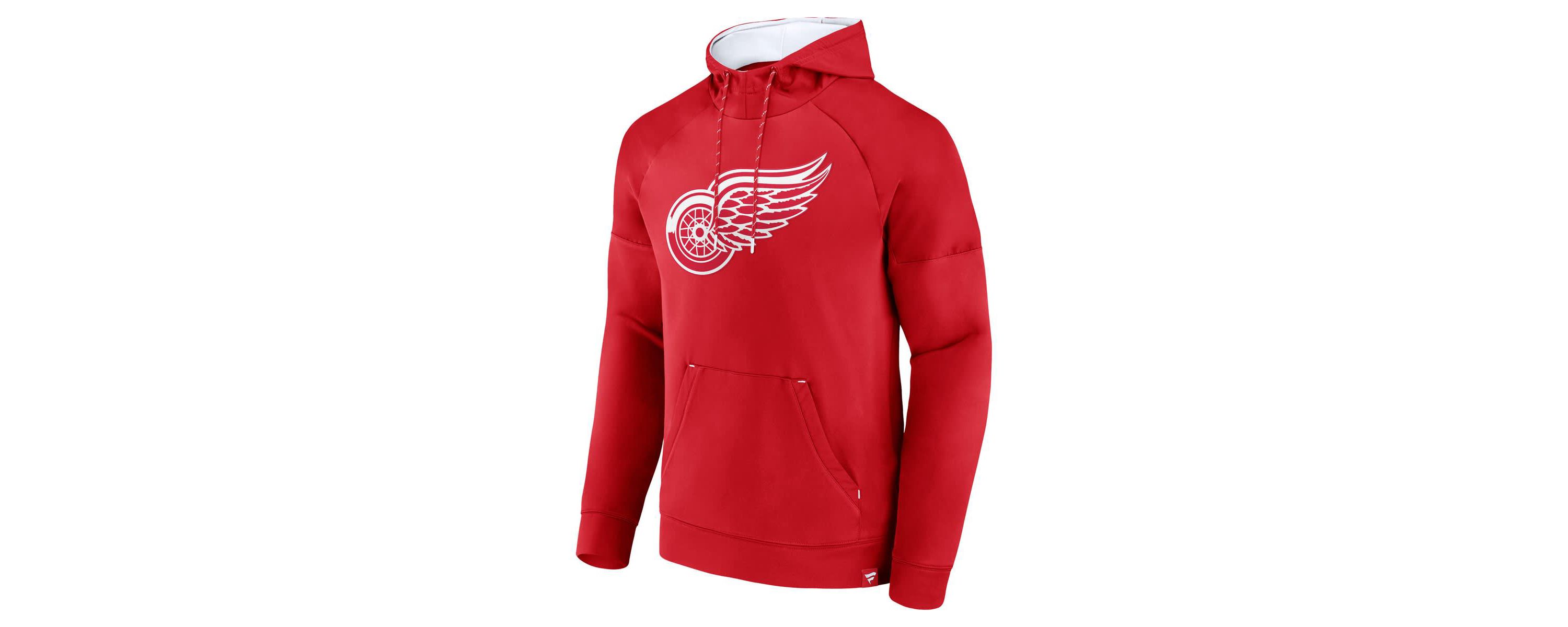 NHL Fanatics Detroit Wings Iconic Defender Raglan Pullover Hoodie