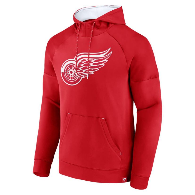 NHL Fanatics Detroit Wings Iconic Defender Raglan Pullover Hoodie