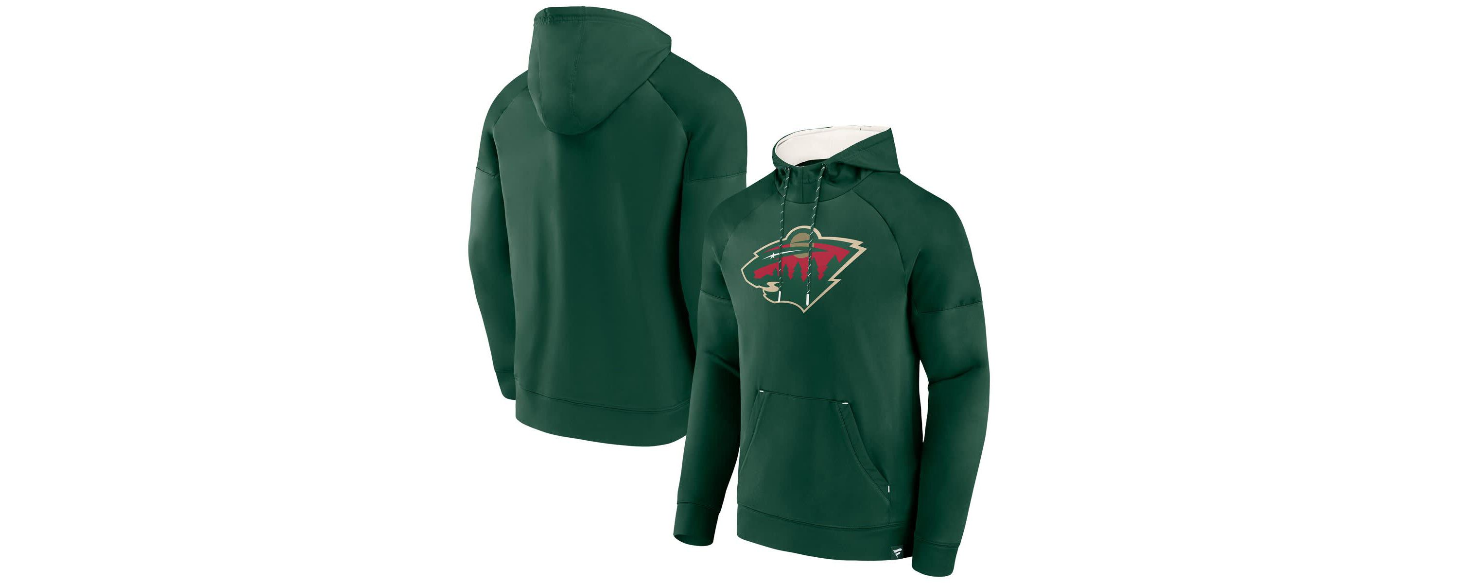 NHL Fanatics Minnesota Wild Iconic Defender Raglan Pullover Hoodie