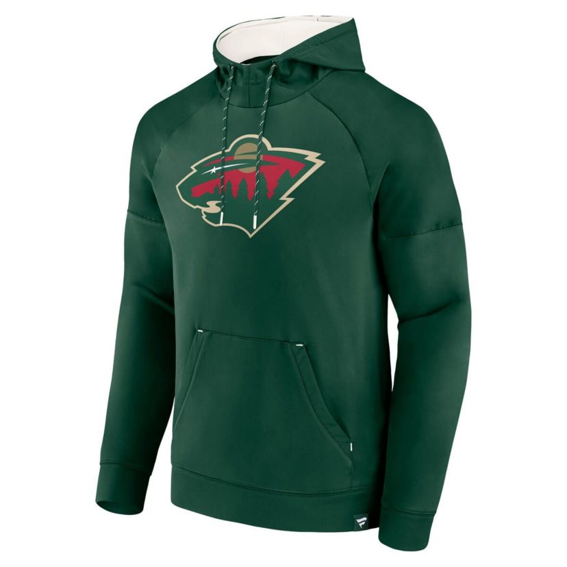 NHL Fanatics Minnesota Wild Iconic Defender Raglan Pullover Hoodie