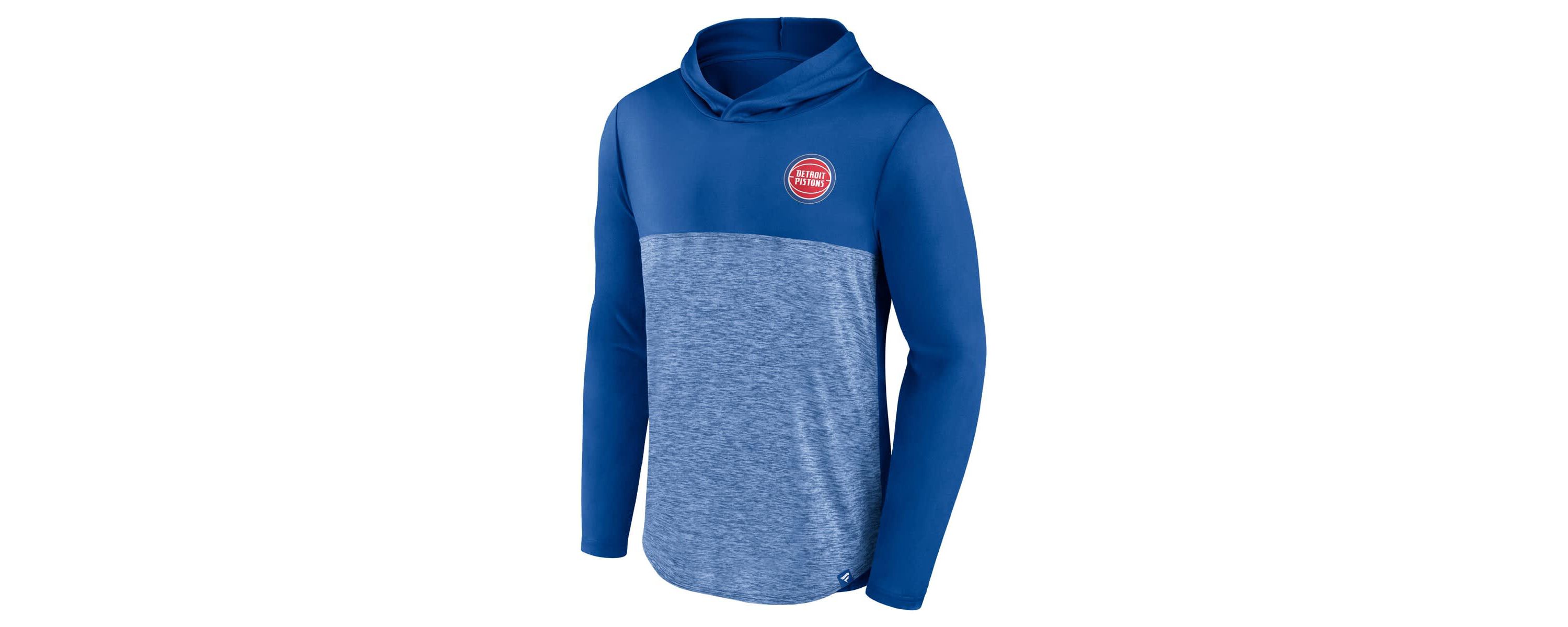 NBA Fanatics Detroit Pistons Iconic Defender Lightweight Pullover Hoodie