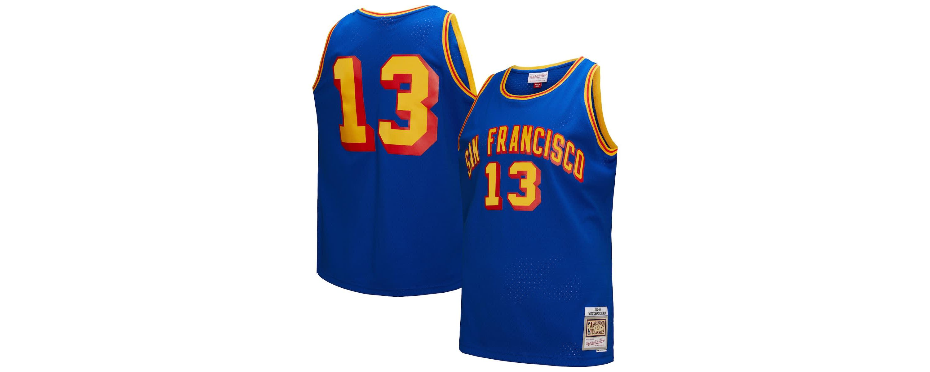 Hardwood Classic Teams Wilt Chamberlain San Francisco Warriors Hardwood Classics 1963/64 Swingman Jersey